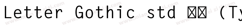Letter Gothic std 粗体 (Type1)字体转换